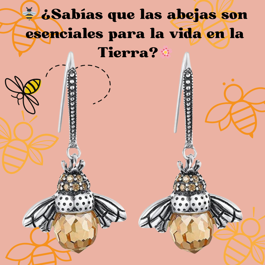 OFERTA 1+1 Pendientes de Abeja Plata S925