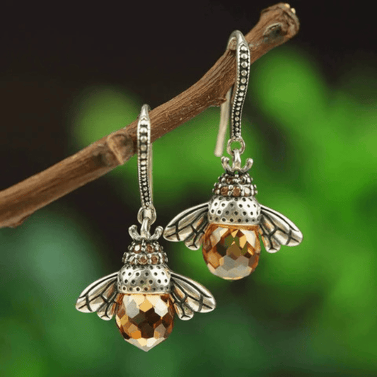 OFERTA 1+1 Pendientes de Abeja Plata S925