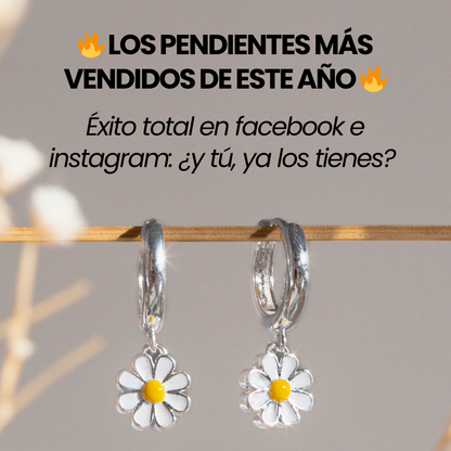 1+1 GRATIS Pendientes Margarita en plata S925