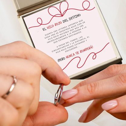 Anillo AJUSTABLE Hilo Rojo del Destino